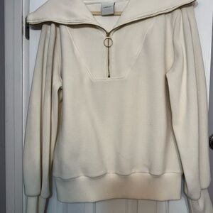 Varley vine zip up sweater
